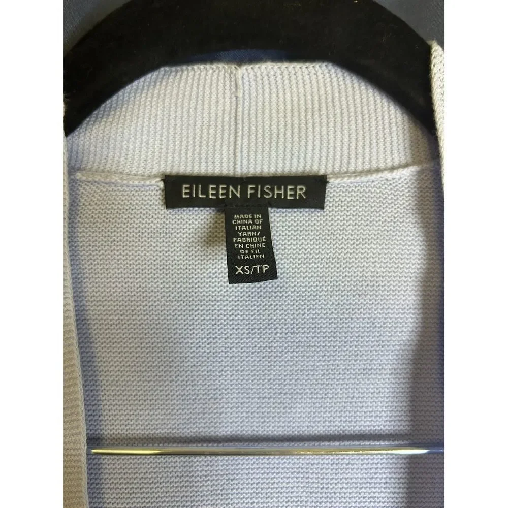 Eileen Fisher 100% Italian Yarn Cotton Lavender Cardigan! Women's XS! SEE DESC.